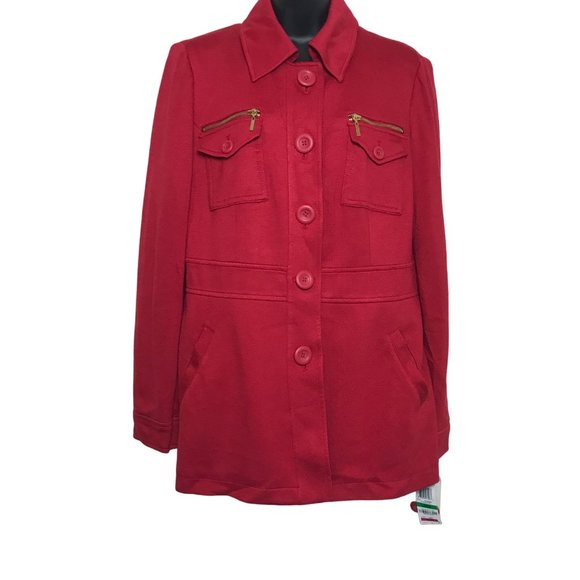 INC International Concepts Jubilant Peacoat Size Large Glamorous Red NWT - Picture 1 of 6